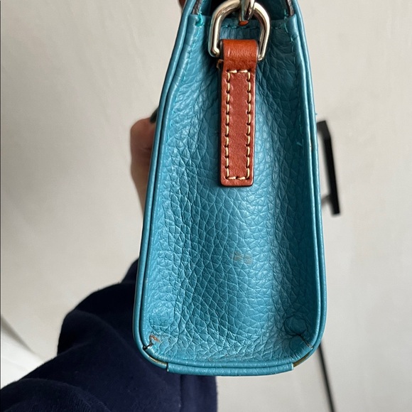 Dooney & Bourke Teal and Brown Crossbody Bag - Picture 6 of 10